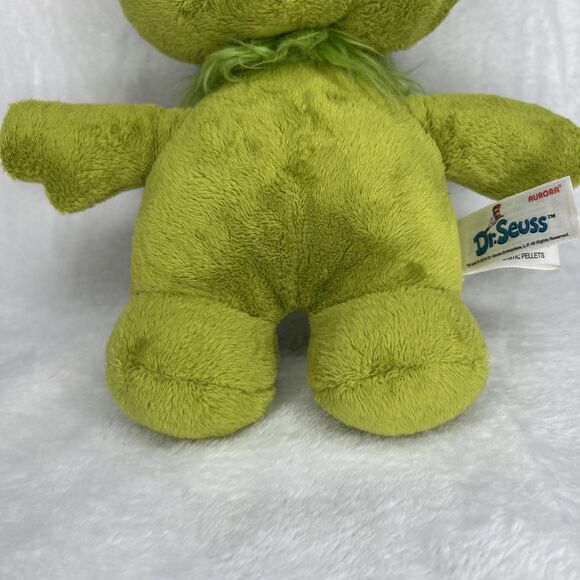 Dr. Seuss 9” Baby Grinch Who Stole Christmas Plush Aurora Stuffed Beanie - Picture 4 of 7